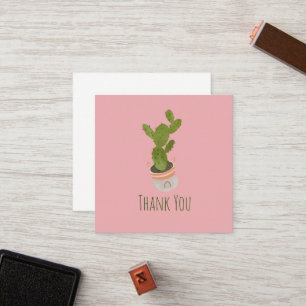 Cactus Plant Rainbow Basket Hand Drawn Card