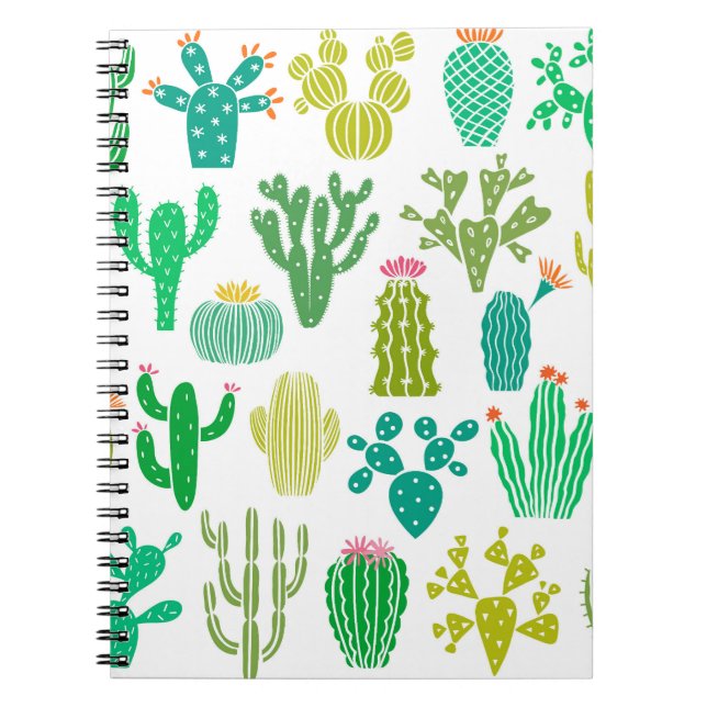 Cactus plant: vintage floral set. notebook (Front)