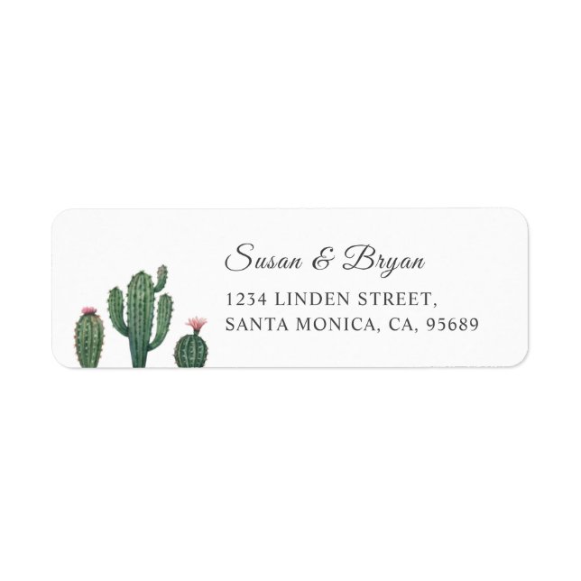 Cactus Plants Address Label (Front)