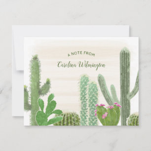 Cactus Plants Boho Desert Watercolor Card