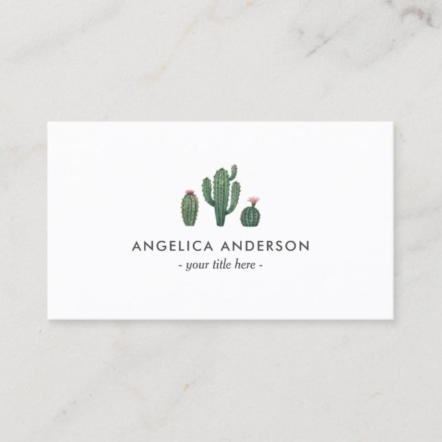 Cactus Plants Business Card (Front)