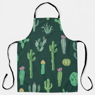 Cactus Plants: Vintage Seamless Background Apron