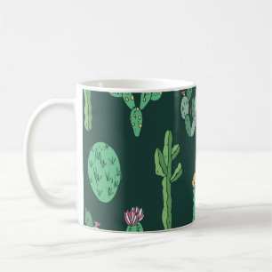 Cactus Plants: Vintage Seamless Background Coffee Mug