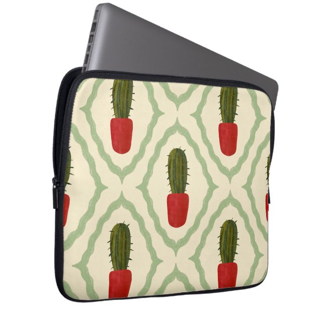 Cactus Pot Laptop Sleeve (Front Right)