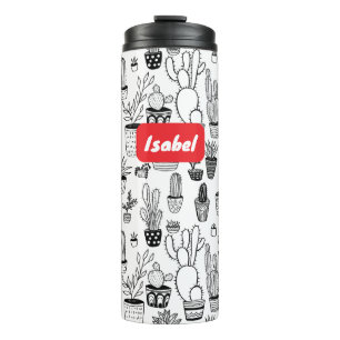 Cactus Potted Plants Cute Pattern CUSTOM Gift Thermal Tumbler