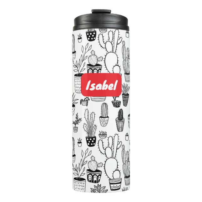 Cactus Potted Plants Cute Pattern CUSTOM Gift Thermal Tumbler (Front)