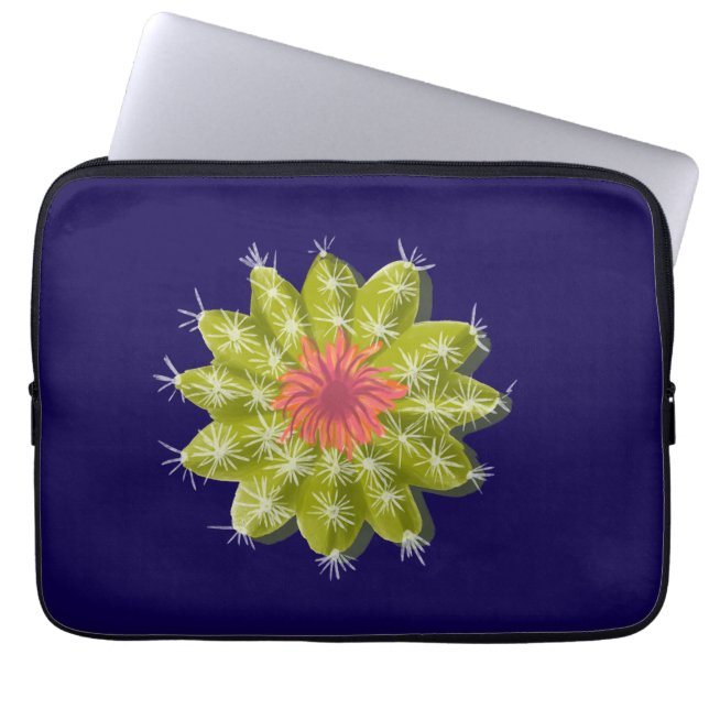 cactus Powder Puff Laptop Sleeve (Front)