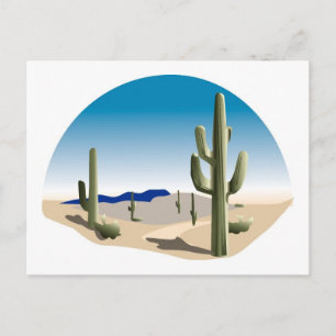 Cactus Prairie Scene Postcard