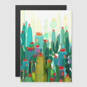 Cactus Print A Lot Of Cactus Magnetic Invitation