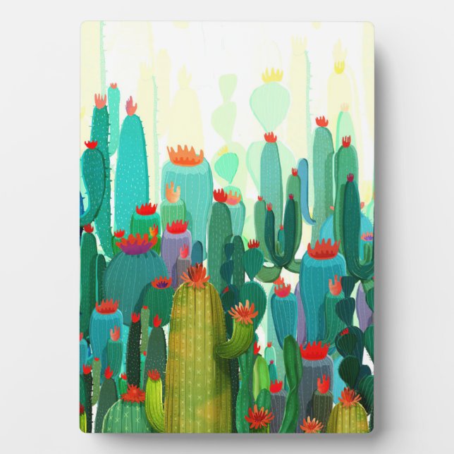 Cactus Print | A Lot Of Cactus Plaque (Front)