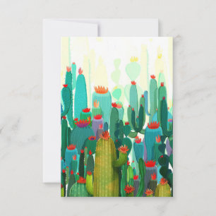 Cactus Print A Lot Of Cactus RSVP Card