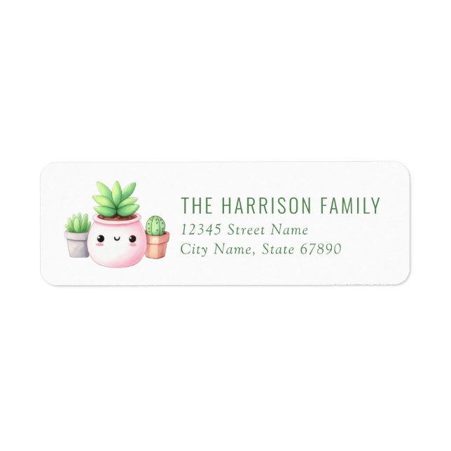 Cactus Return Address Labels (Front)