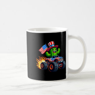 Cactus Riding Monster Truck 4th Of July Coffee Mug