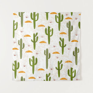 Cactus Sand: Mexican Style Seamless. Tapestry