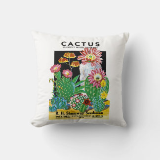 Cactus Seed Packet Label Cushion