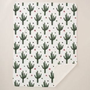 Cactus Sherpa Blanket