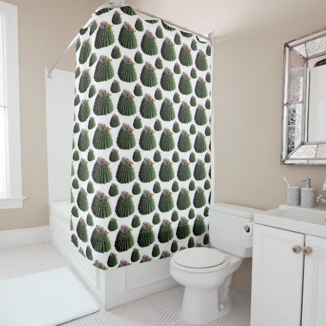Cactus Shower Curtains (In Situ)
