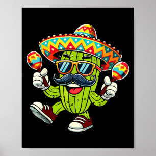 Cactus Sombrero Cinco De Mayo Mexican Cactus Party Poster