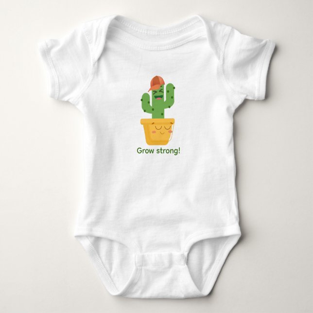 Cactus son and Mum plant Baby Bodysuit (Front)