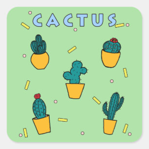 Cactus Square Sticker
