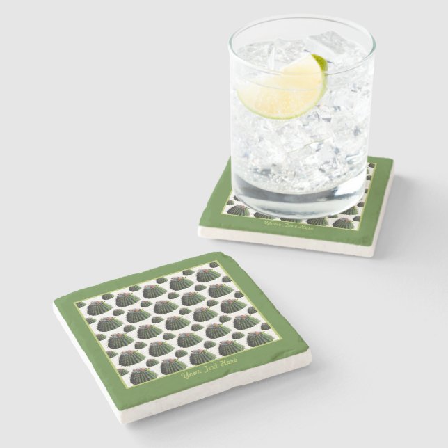 Cactus Stone Coaster - Personalised Option (Side)