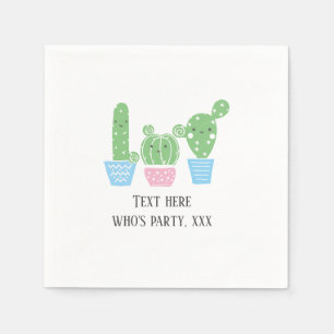 cactus, succulent, cute art fiesta, mexican, napkin