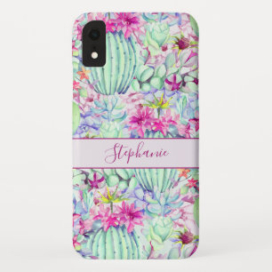 Cactus Succulent Floral Foliage Personalised Case-Mate iPhone Case