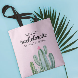 Cactus Succulent Flower Bachelorette Favour Tote Bag