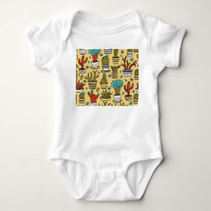 Cactus Succulent: Hand Drawn Sketch Baby Bodysuit
