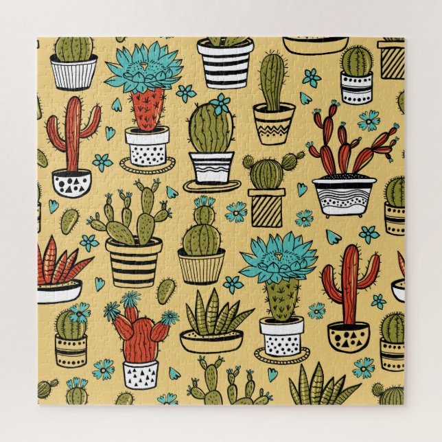 Cactus Succulent: Hand Drawn Sketch Jigsaw Puzzle (Vertical)