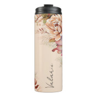 Cactus Succulent Monogram Thermal Tumbler