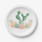 Cactus Succulent Paper Plate Baby shower or Bridal