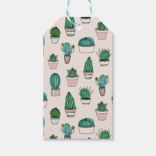 Cactus Succulent Pattern Gift Tags