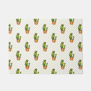 Cactus & Succulent Polk Dot Pattern Doormat