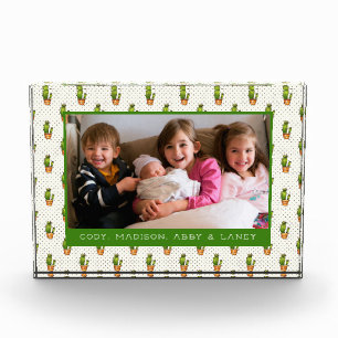 Cactus & Succulent Polk Dot Pattern Photo Block