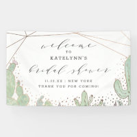 Cactus & Succulent Terrarium Bridal Shower Welcome