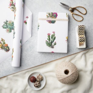 Cactus Succulent Tropical Wrapping Paper