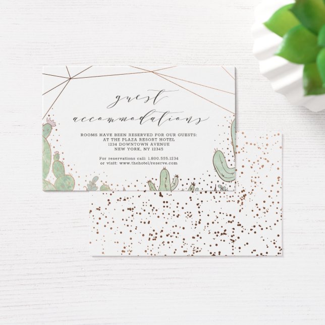 Cactus & Succulents Accommodations Insert Card (Desk)