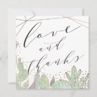 Cactus & Succulents Geo Love and Thanks Square