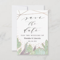 Cactus & Succulents Geometric Terrarium Wedding