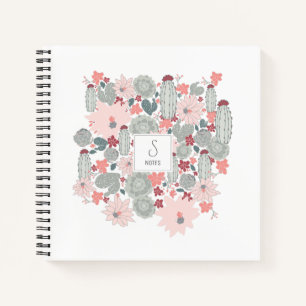 Cactus Succulents Theme Personalised Notebook