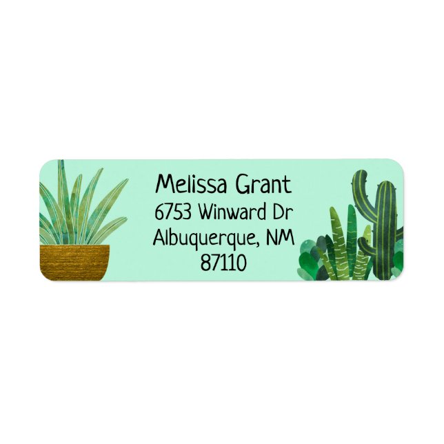 Cactus, Succulents, To From, Crafty, Return  (Front)