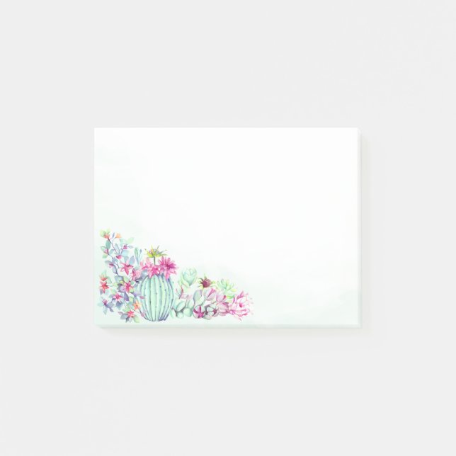 Cactus & Succulents Watercolor Post-it Notes (Front)