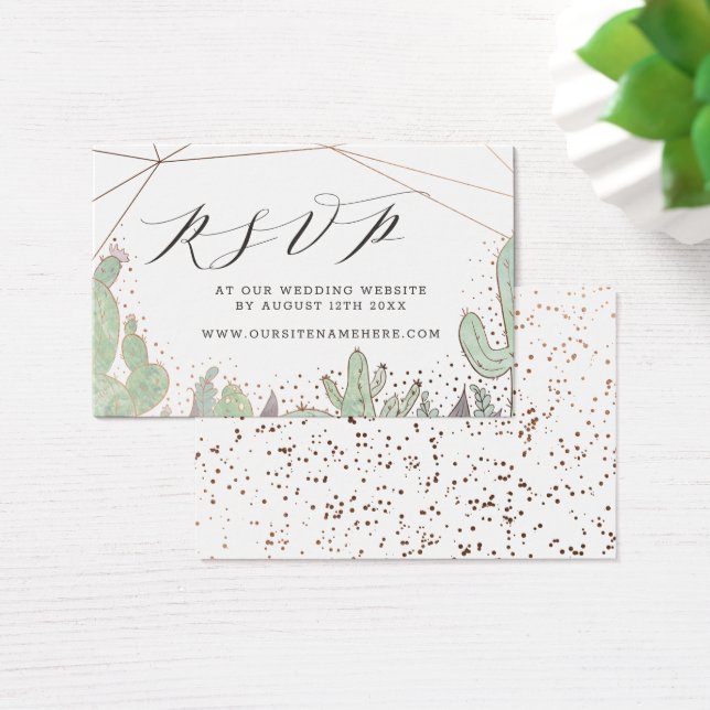 Cactus & Succulents Website RSVP Insert Cards (Desk)