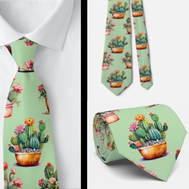 Cactus Summer Arizona Desert Hot Plants Tie (Creator Uploaded)