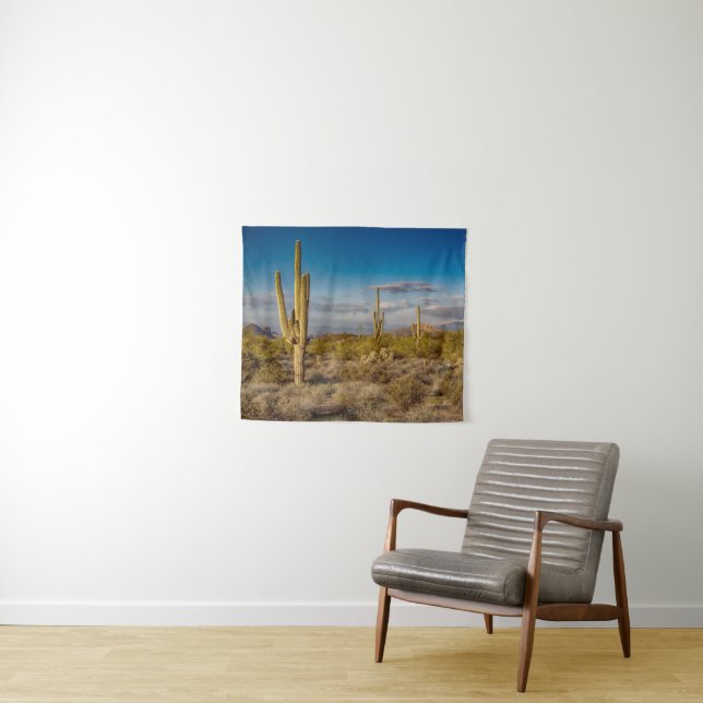 Cactus Sunset in Arizona Tapestry (In Situ (Horizontal))