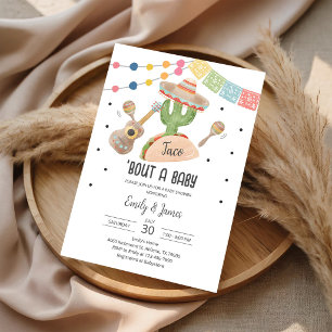 Cactus Taco Gender Neutral Baby Invitation