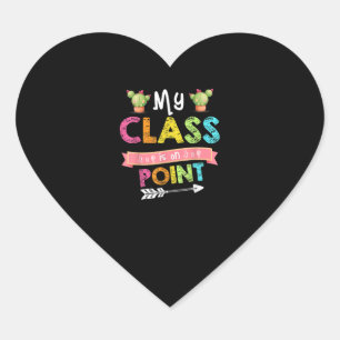 Cactus Teacher My Class is on Point Awesome Funny Heart Sticker