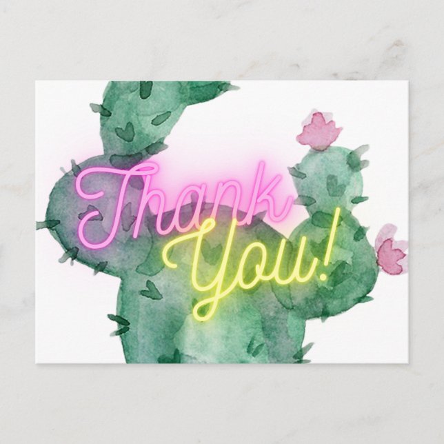 Cactus Thank You Card (Front)