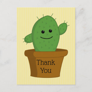 Cactus Thank You Postcard